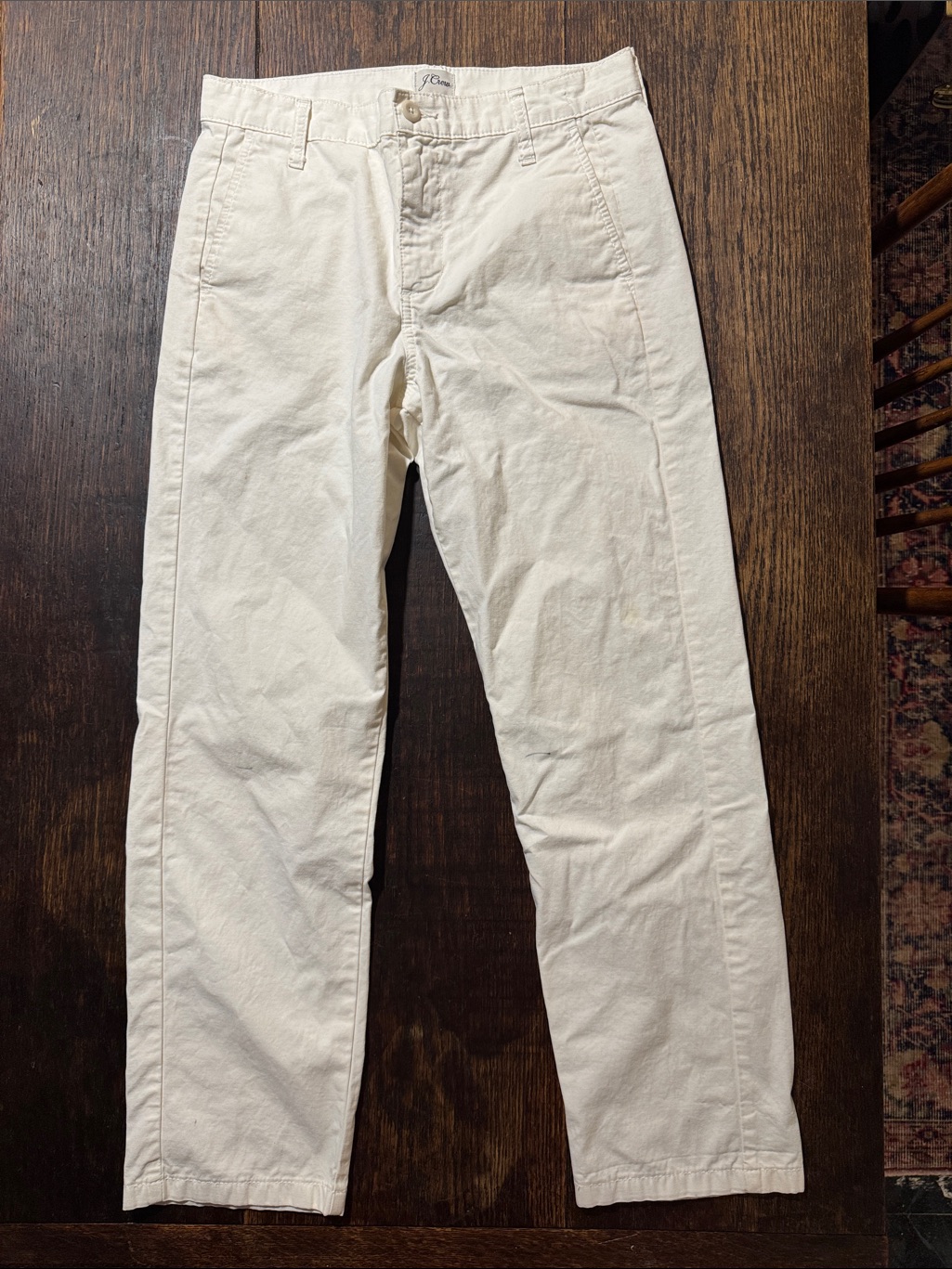 Women’s Slouchy Boyfriend Chino Pants In Cream / Ivory By Jcrew- Size 26